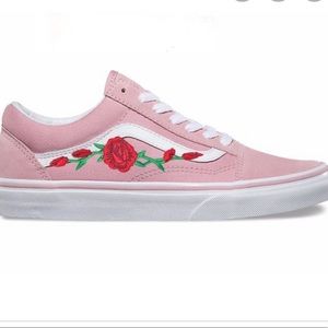 Rare Rose Embroidered Vans